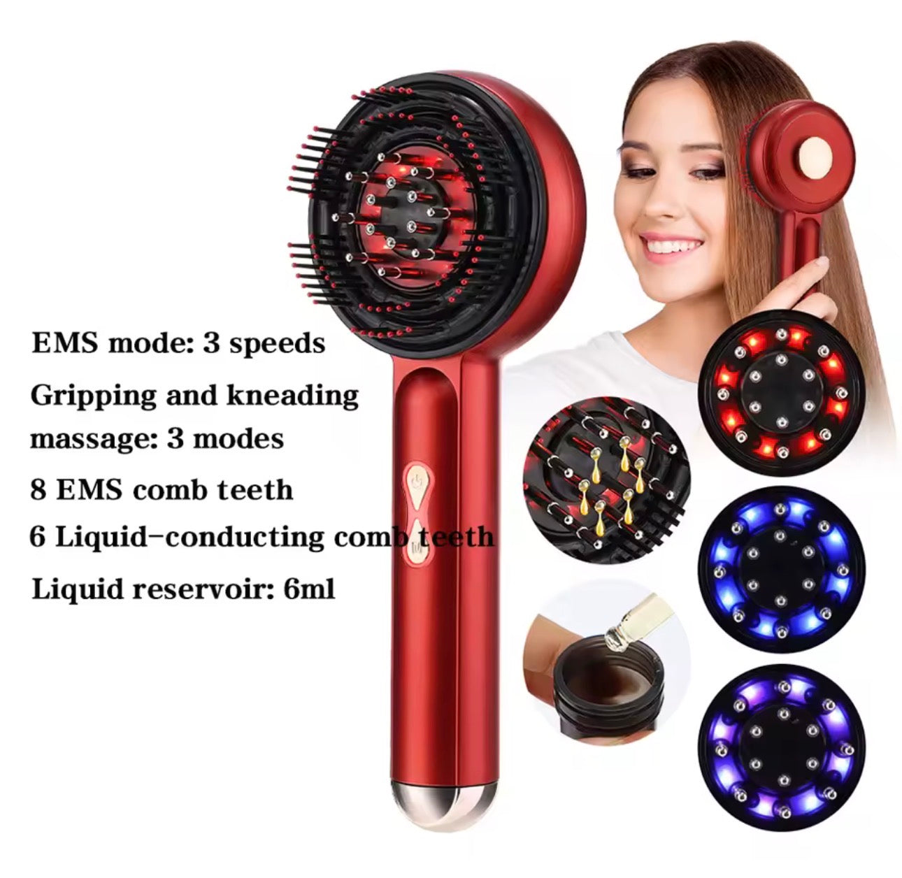Nuvyra Scalp Massager EMS modes and features
