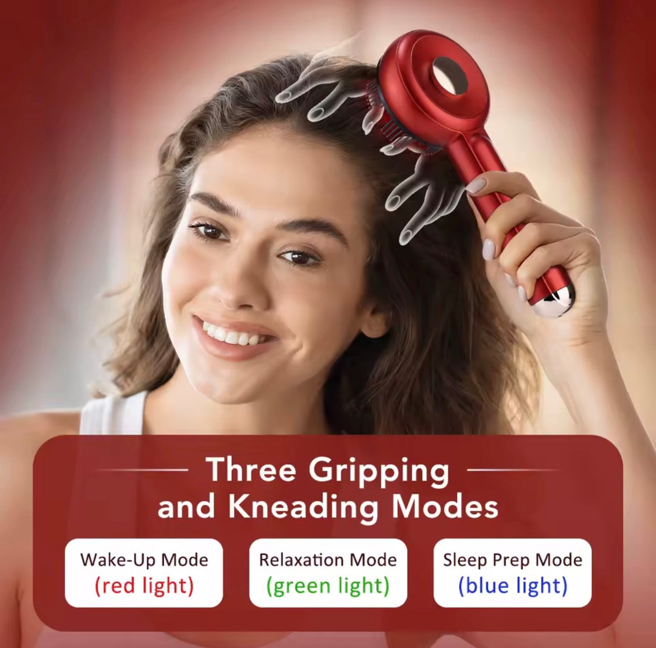 Nuvyra Scalp Massager three gripping and kneading modes