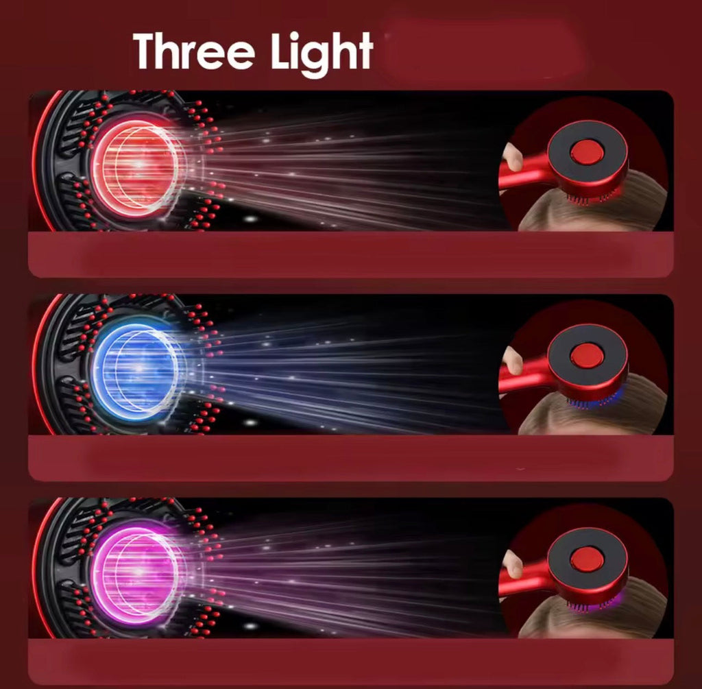 Nuvyra Scalp Massager Pro three light therapy modes